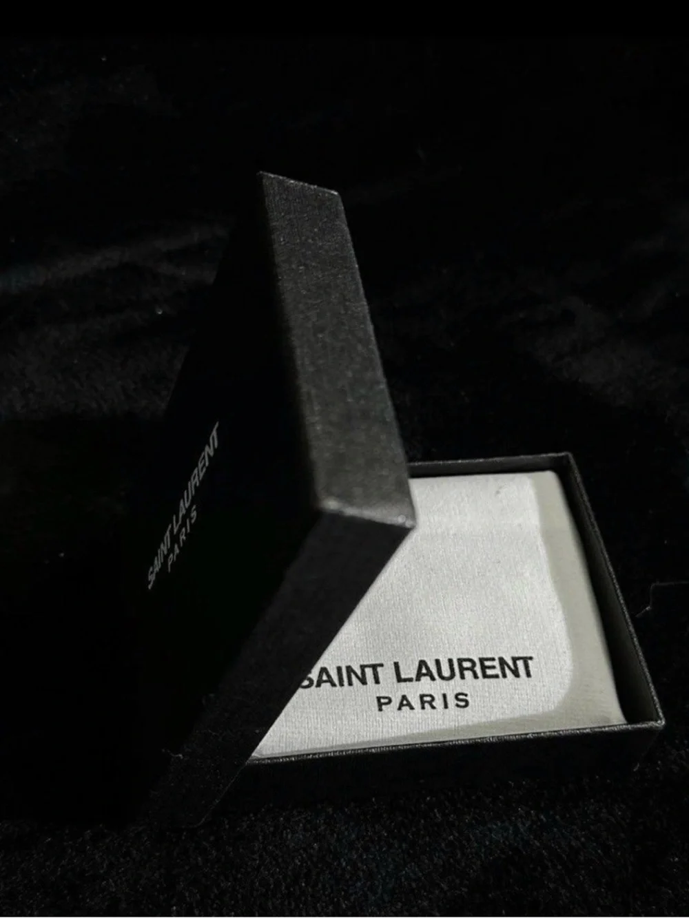 Saint Laurent Black Leather Card Case with Gold YSL Emblem - Picture 4 of 5